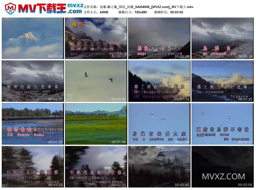 民歌-雁之歌_国语_民歌_NAI04006